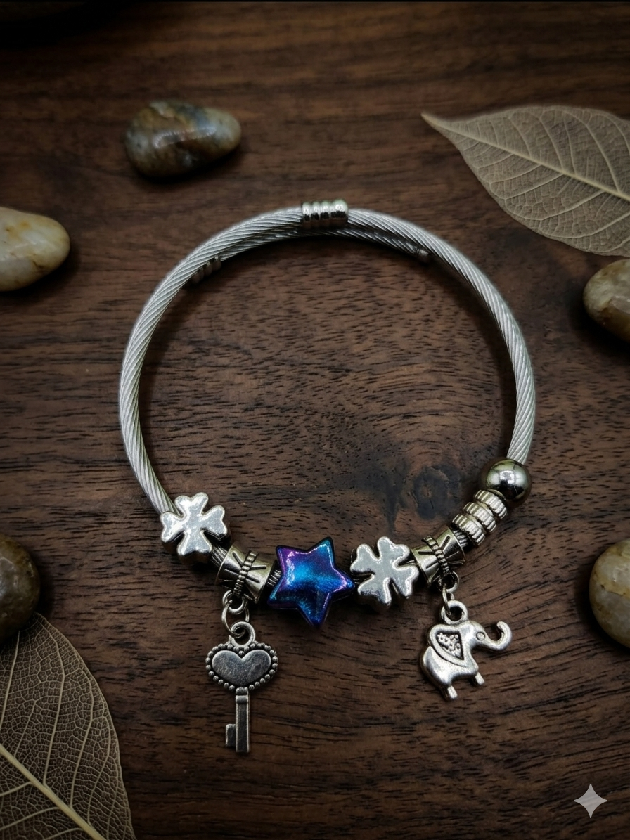 Imported Elegant Pandora-Style Charm Bracelet