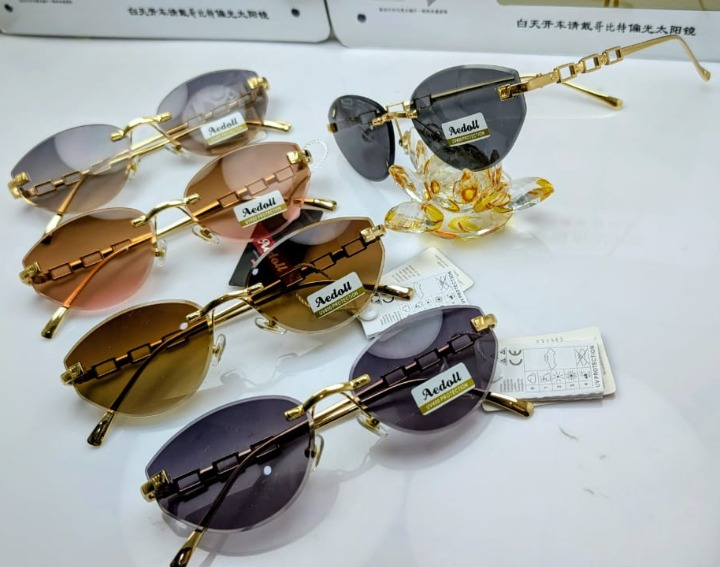 A8501 LAS Ladies Fancy Rimless Sunglasses