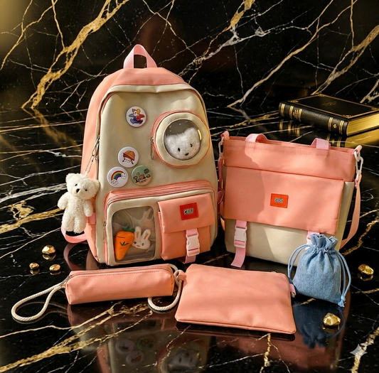 4 Set Backpack for Teenager Girl