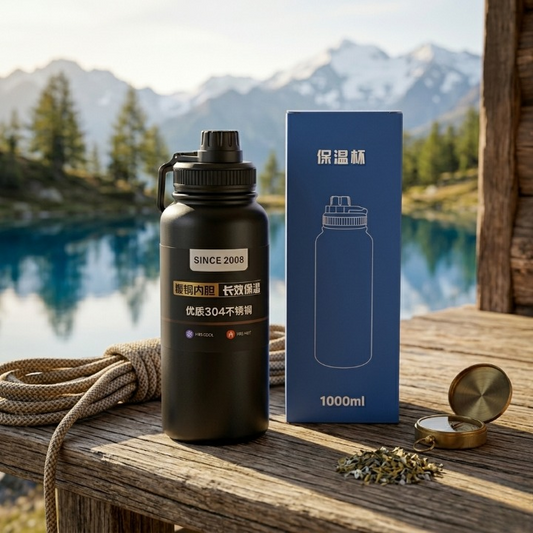 1000ml Matte Black Stainless Steel